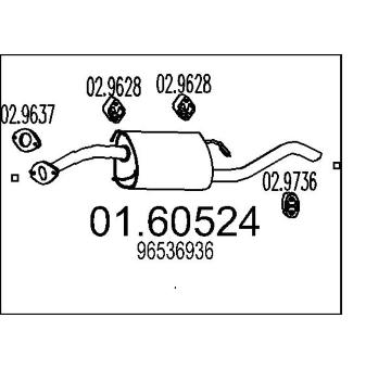 Zadní tlumič výfuku MTS 01.60524