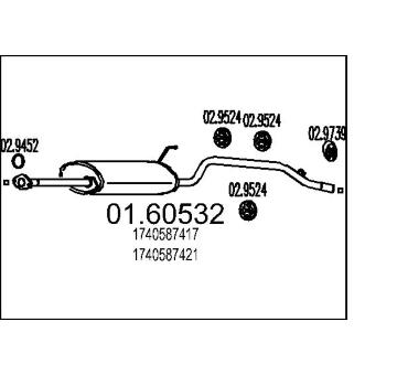 Zadní tlumič výfuku MTS 01.60532