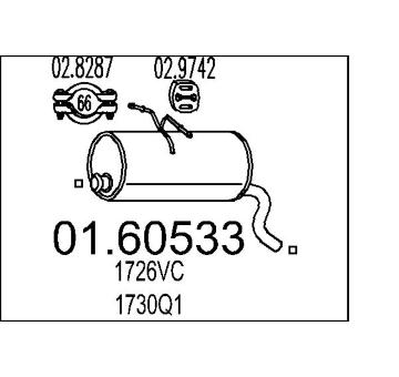 Zadní tlumič výfuku MTS 01.60533