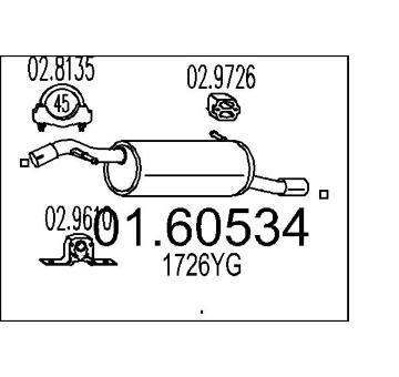 Zadní tlumič výfuku MTS 01.60534