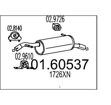 Zadní tlumič výfuku MTS 01.60537
