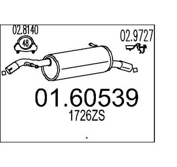 Zadní tlumič výfuku MTS 01.60539