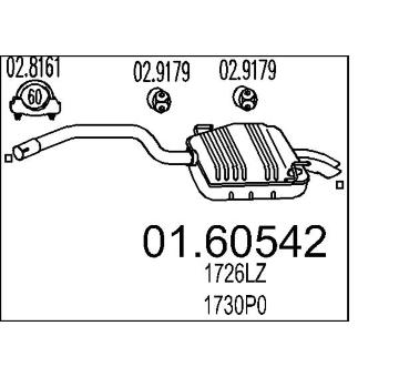 Zadní tlumič výfuku MTS 01.60542