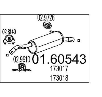 Zadní tlumič výfuku MTS 01.60543
