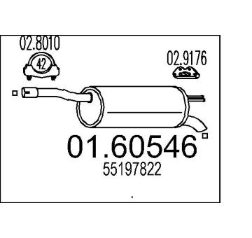 Zadní tlumič výfuku MTS 01.60546
