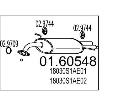 Zadní tlumič výfuku MTS 01.60548