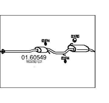 Zadní tlumič výfuku MTS 01.60549
