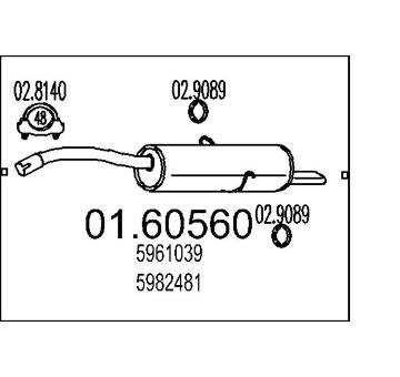 Zadní tlumič výfuku MTS 01.60560