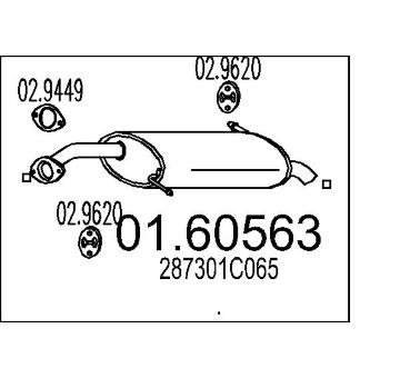 Zadní tlumič výfuku MTS 01.60563