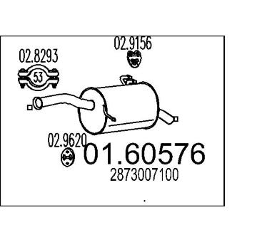 Zadní tlumič výfuku MTS 01.60576
