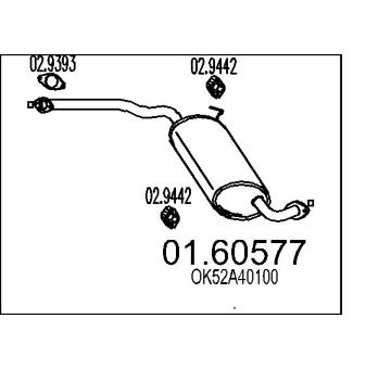 Zadní tlumič výfuku MTS 01.60577