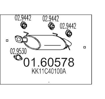 Zadní tlumič výfuku MTS 01.60578