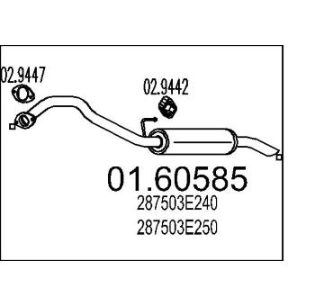 Zadní tlumič výfuku MTS 01.60585
