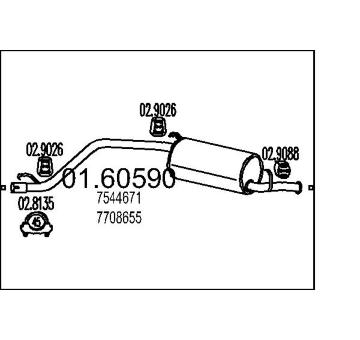 Zadní tlumič výfuku MTS 01.60590