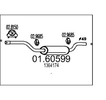 Zadní tlumič výfuku MTS 01.60599