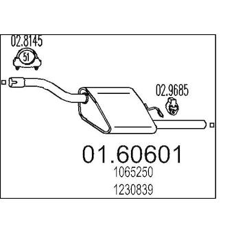 Zadní tlumič výfuku MTS 01.60601