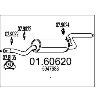 Koncový tlmič výfuku MTS 01.60620