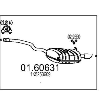 Zadní tlumič výfuku MTS 01.60631