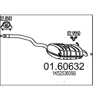 Zadní tlumič výfuku MTS 01.60632