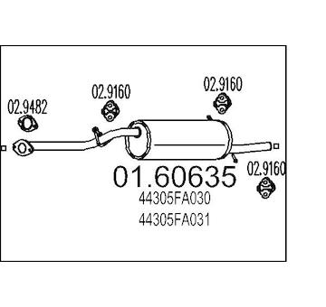 Zadní tlumič výfuku MTS 01.60635