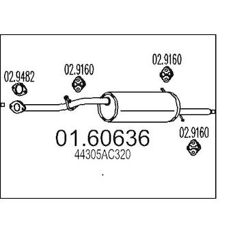 Zadní tlumič výfuku MTS 01.60636