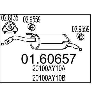 Zadní tlumič výfuku MTS 01.60657