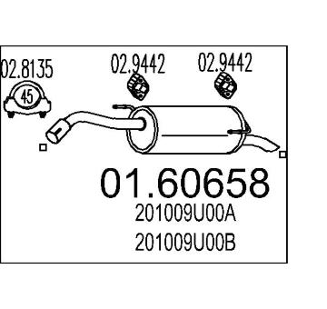 Zadní tlumič výfuku MTS 01.60658