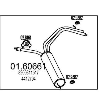 Zadní tlumič výfuku MTS 01.60661