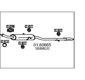Zadní tlumič výfuku MTS 01.60665