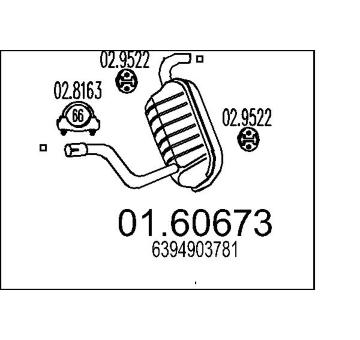 Zadní tlumič výfuku MTS 01.60673