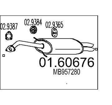 Zadní tlumič výfuku MTS 01.60676