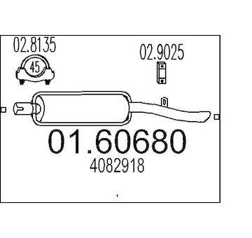 Zadní tlumič výfuku MTS 01.60680