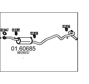 Zadní tlumič výfuku MTS 01.60685