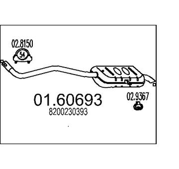 Zadní tlumič výfuku MTS 01.60693