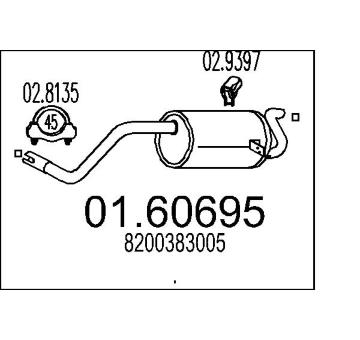 Zadní tlumič výfuku MTS 01.60695