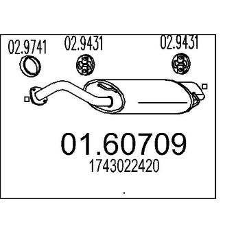 Zadní tlumič výfuku MTS 01.60709