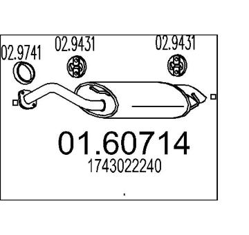 Zadní tlumič výfuku MTS 01.60714