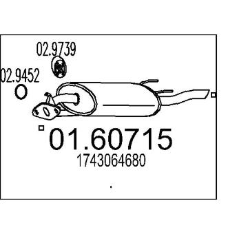 Zadní tlumič výfuku MTS 01.60715