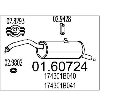 Zadní tlumič výfuku MTS 01.60724