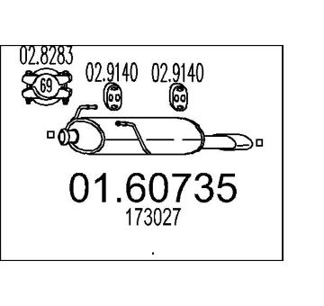 Zadní tlumič výfuku MTS 01.60735