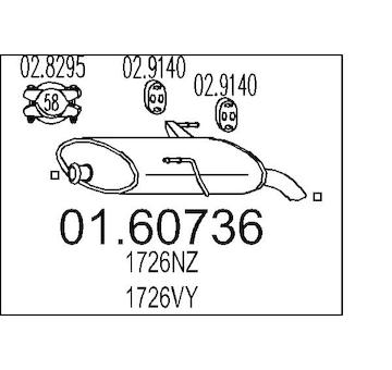 Zadní tlumič výfuku MTS 01.60736