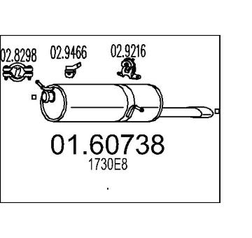 Zadní tlumič výfuku MTS 01.60738