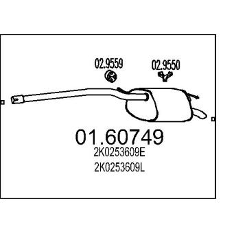 Zadní tlumič výfuku MTS 01.60749