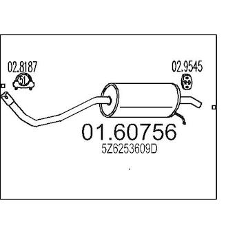 Zadní tlumič výfuku MTS 01.60756