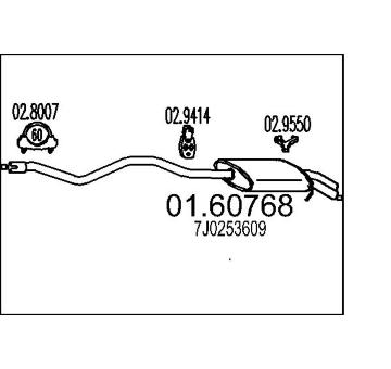Zadní tlumič výfuku MTS 01.60768