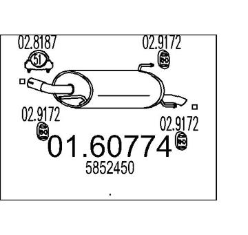 Zadni tlumic vyfuku MTS 01.60774