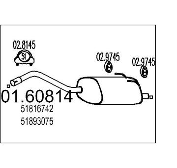 Zadní tlumič výfuku MTS 01.60814