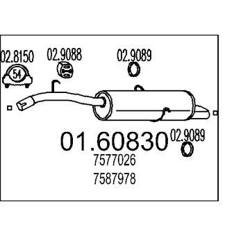 Zadní tlumič výfuku MTS 01.60830