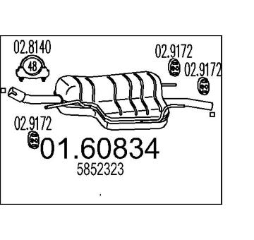 Zadní tlumič výfuku MTS 01.60834