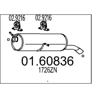 Zadni tlumic vyfuku MTS 01.60836